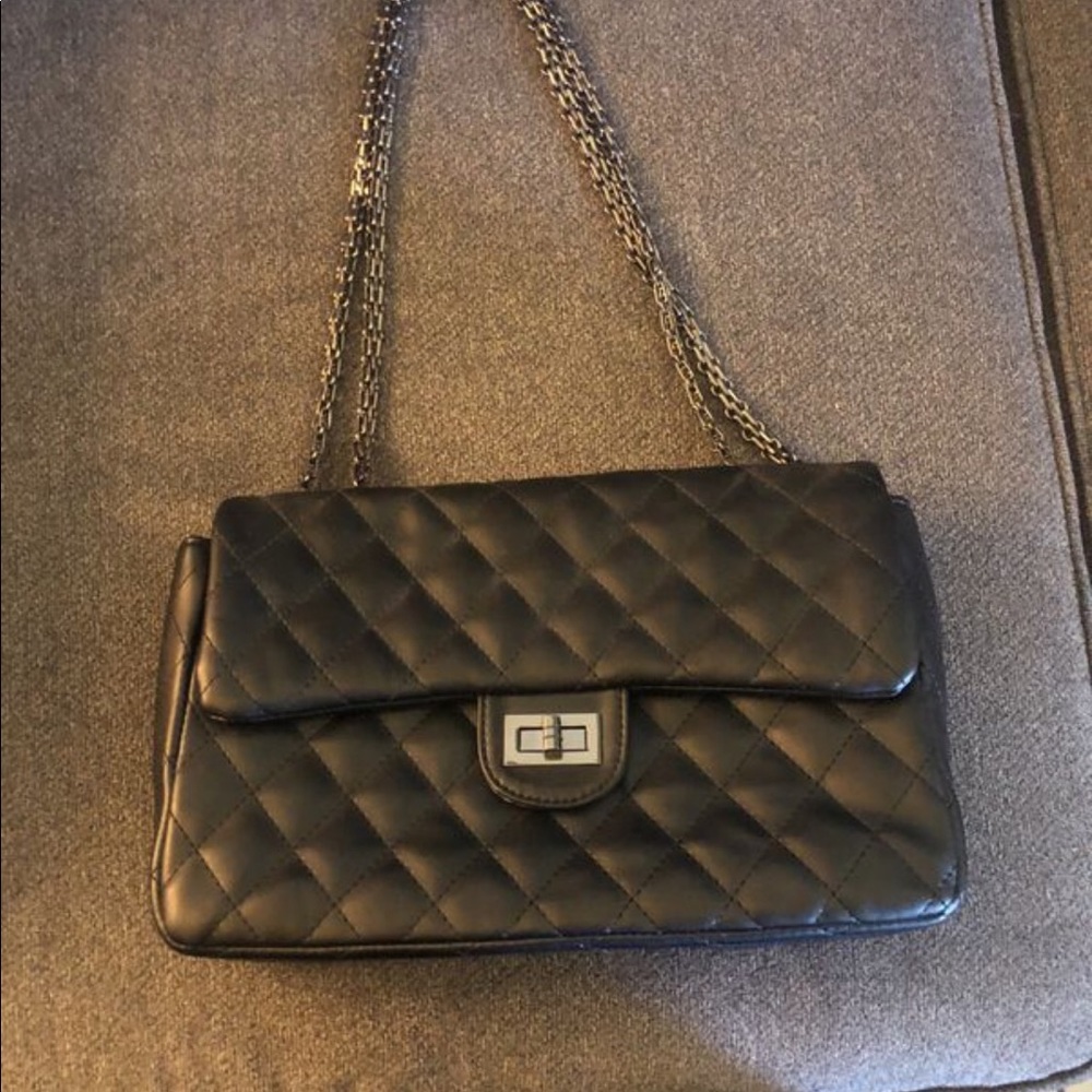 Quilted black bag